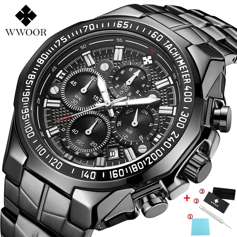 WWOOR Luxury Sport Chronograph Watch for Men