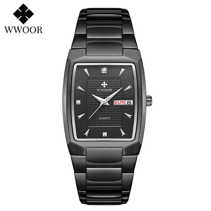 WWOOR Luxury Gold Quartz Watch with Date Display