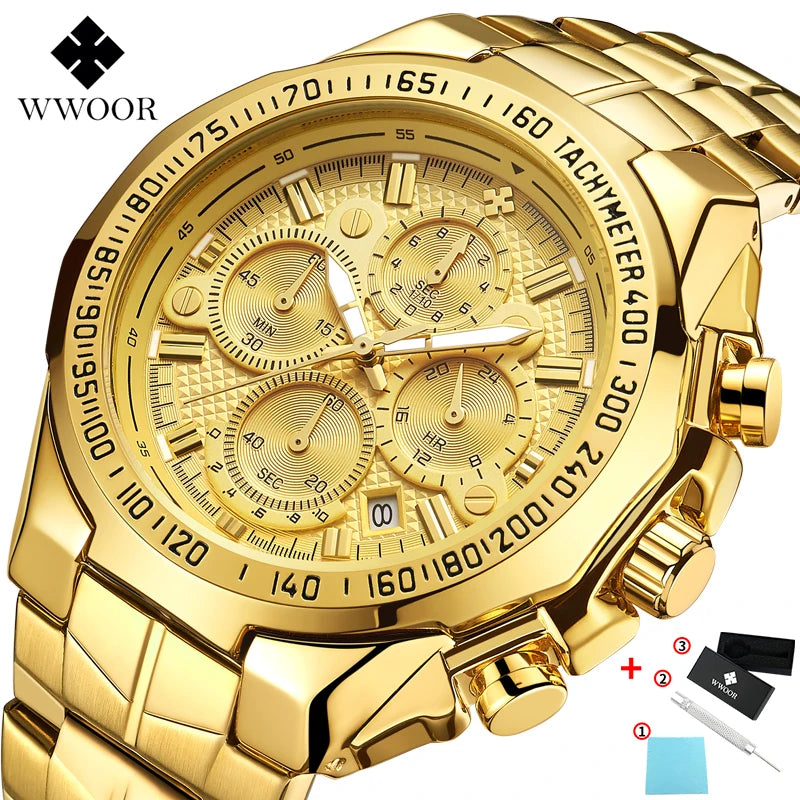WWOOR Luxury Sport Chronograph Watch for Men