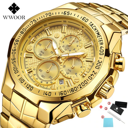 WWOOR Luxury Sport Chronograph Watch for Men