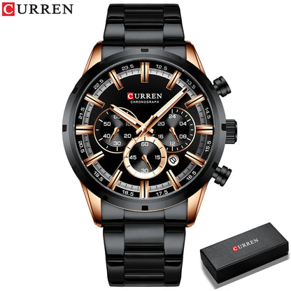 Luxury CURREN Men's Waterproof Chronograph Watch