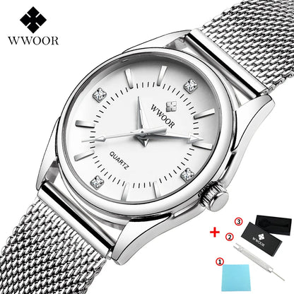WWOOR Rose Gold Luxury Diamond Women's Watch