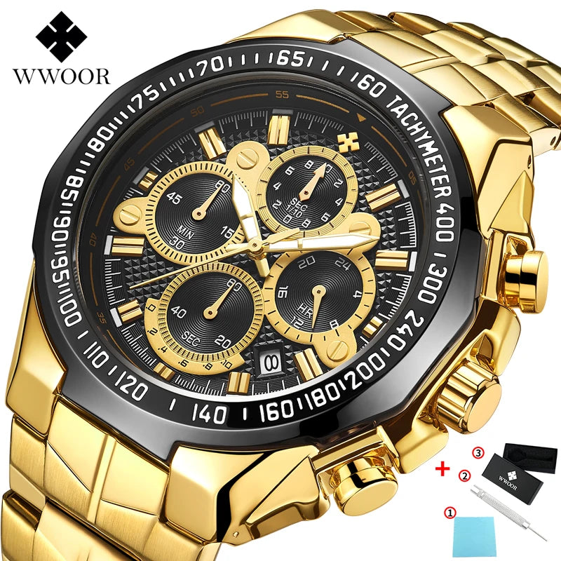 WWOOR Luxury Sport Chronograph Watch for Men