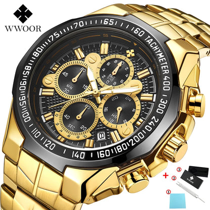WWOOR Luxury Sport Chronograph Watch for Men