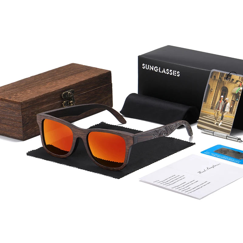 Vintage Wooden Polarized Sunglasses