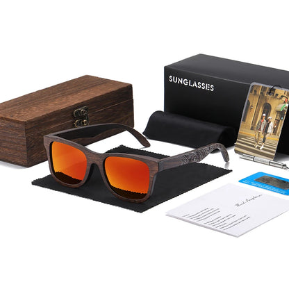 Vintage Wooden Polarized Sunglasses