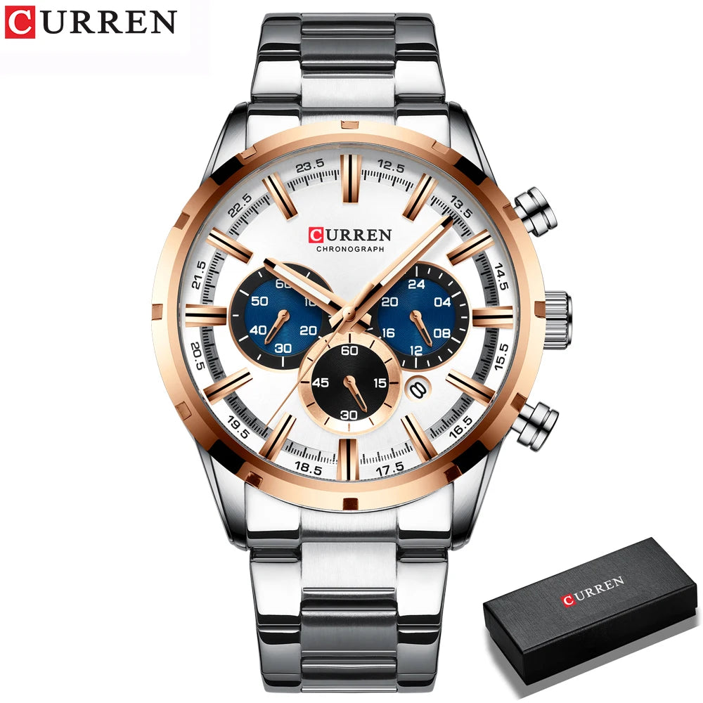 Luxury CURREN Men's Waterproof Chronograph Watch