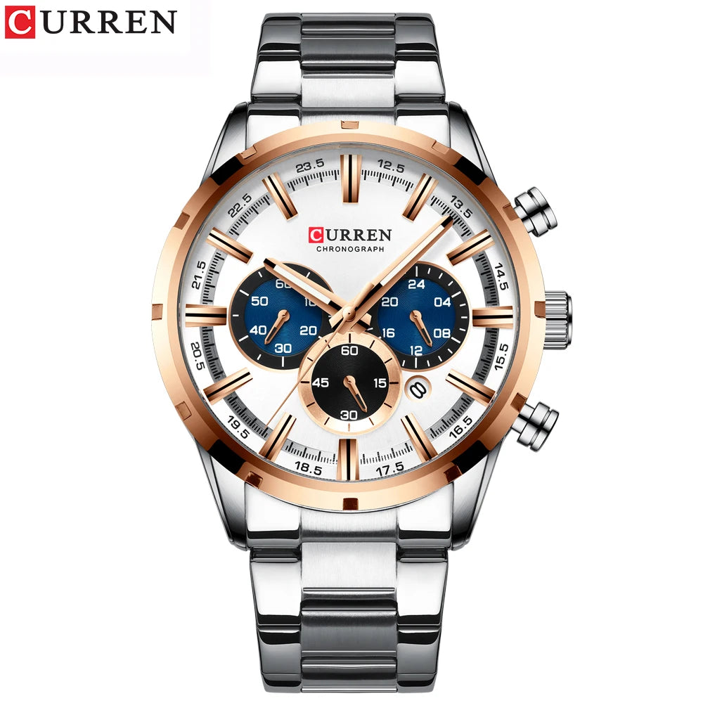 Luxury CURREN Men's Waterproof Chronograph Watch