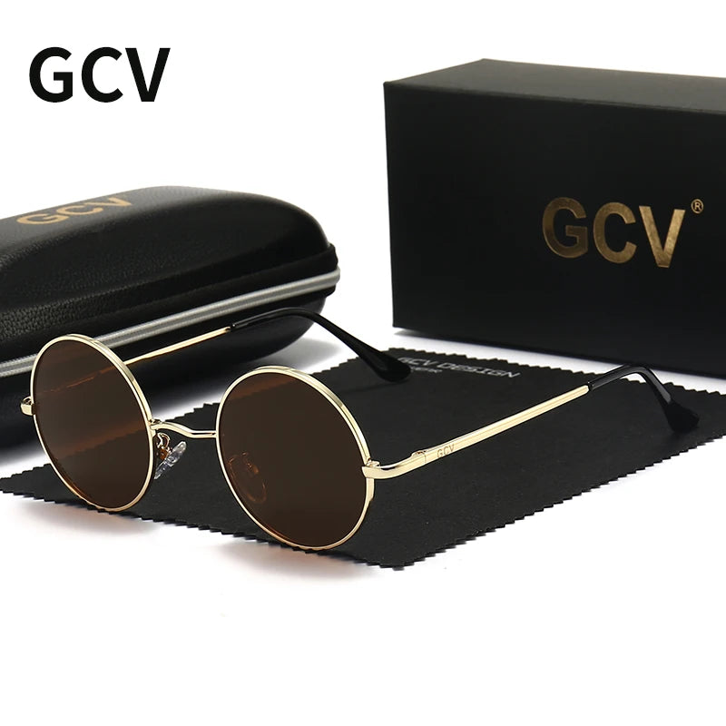 GCV Steampunk Polarized Vintage Sunglasses UV400