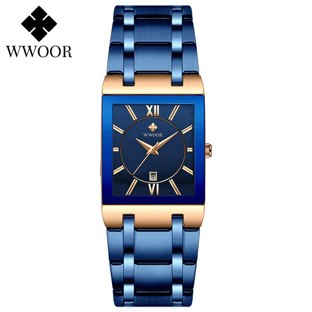 WWOOR Men's Luxury Golden Quartz Watch