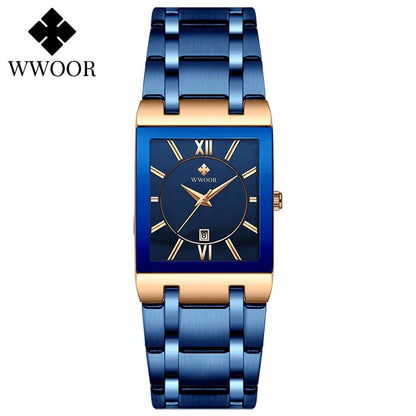 WWOOR Men's Luxury Golden Quartz Watch