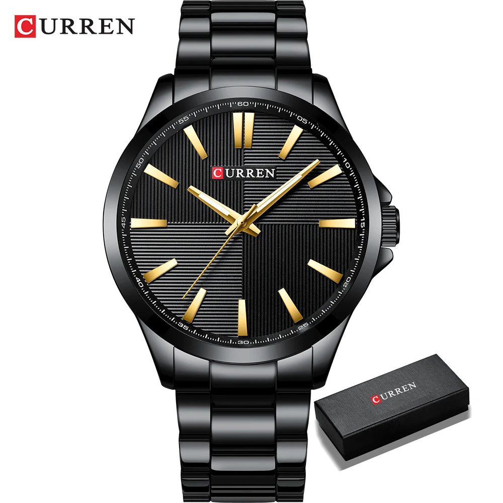 CURREN Luxury Waterproof Stainless Steel Watch