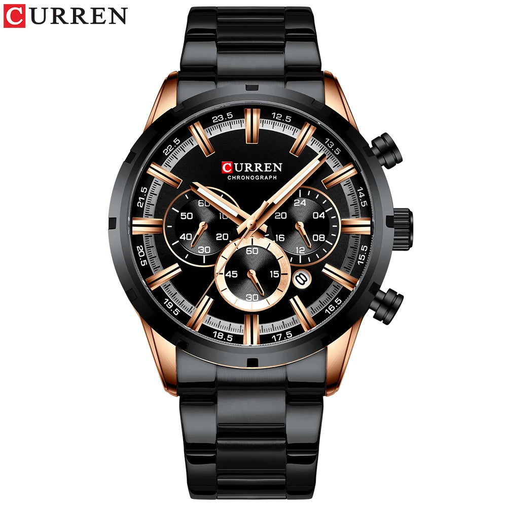 Luxury CURREN Men's Waterproof Chronograph Watch