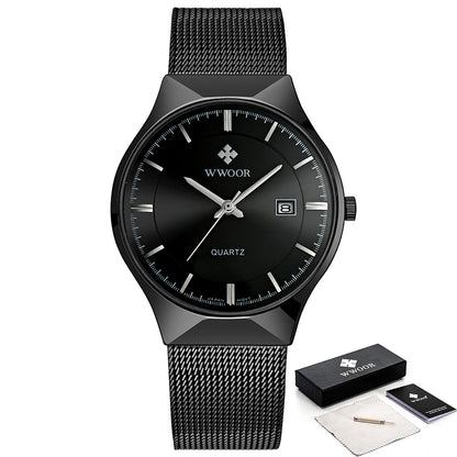 WWOOR Ultra-thin Blue Luxury Men's Watch