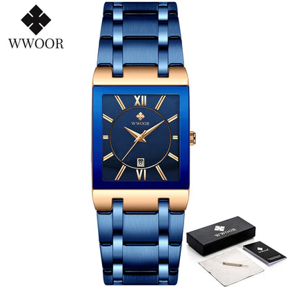 WWOOR Men's Luxury Golden Quartz Watch