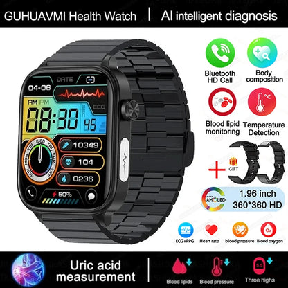 Elegant ECG+PPG Women's Smartwatch with Health Tracking
