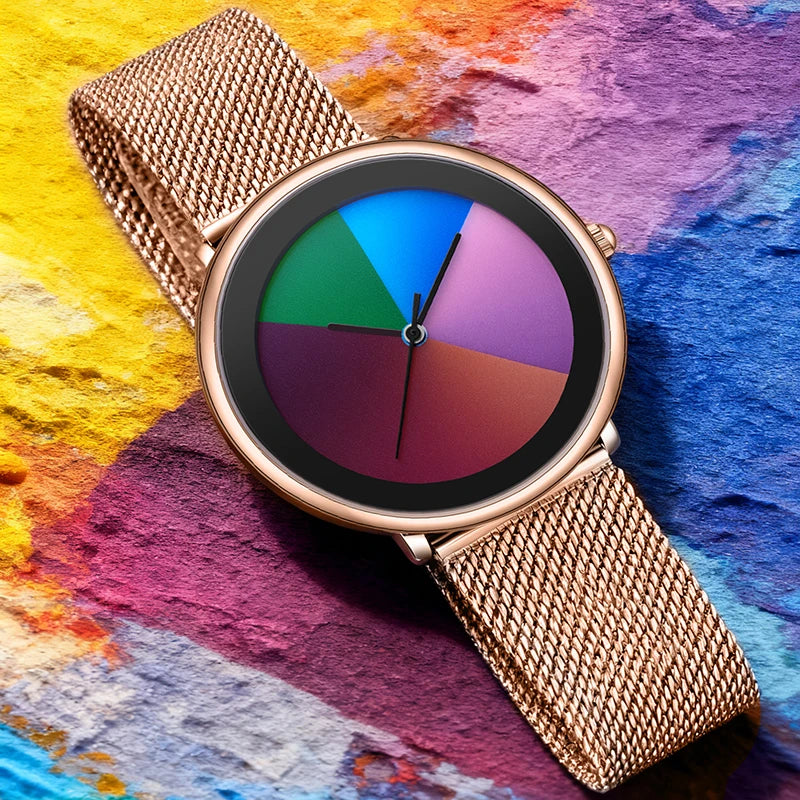 LIGE Elegant Rose Gold Quartz Women's Watch