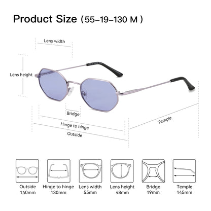 Zenottic 2025 pequeno polígono polarizado óculos de sol feminino metal uv400 óculos de sol masculino anti-reflexo uv400 óculos de condução