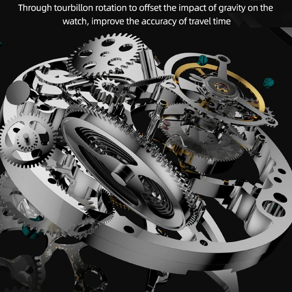 Aesop loja de relógios oficiais voando tourbillon movimento relógios de pulso mecânicos relógios de esqueleto para menes luxo à prova dwaterproof água 2025a