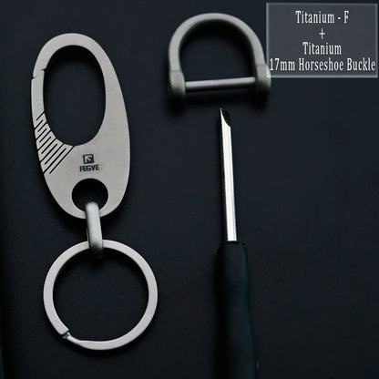Titanium Luxury Keychain for Men - Ultra-Light Carabiner