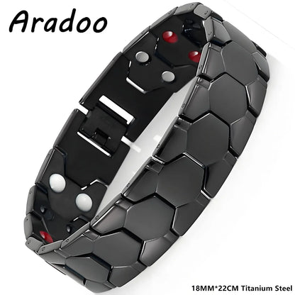 Titanium Steel Magnetic Bracelet for Men - ARADOO