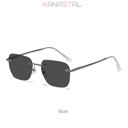 Polarized Frameless Titanium Sunglasses UV400