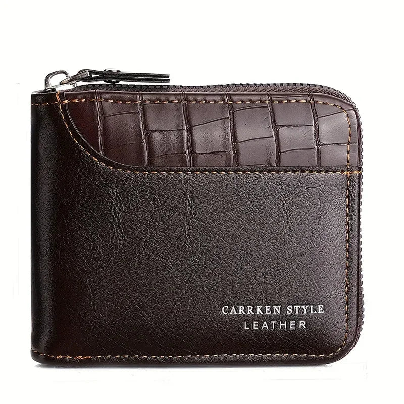 Luxury Men's Leather Wallet with RFID and Coin Pocket