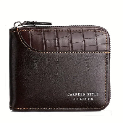 Luxury Men's Leather Wallet with RFID and Coin Pocket