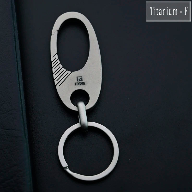 Titanium Luxury Keychain for Men - Ultra-Light Carabiner