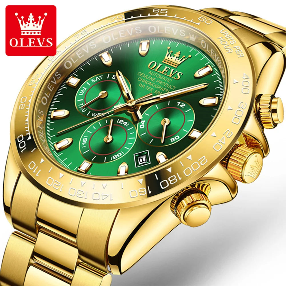 OLEVS 6638 Luminous Stainless Steel Automatic Watch