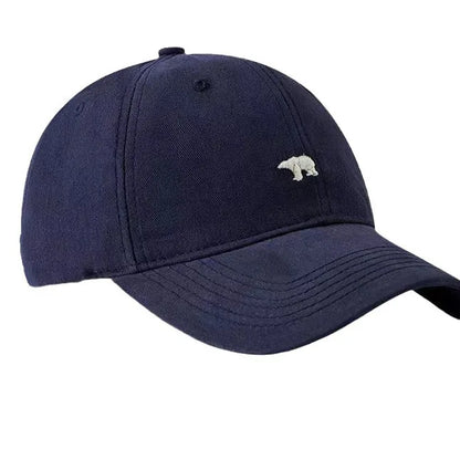 Polar Bear Embroidered Cotton Baseball Cap - UV Protection