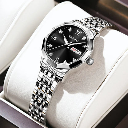 OLEVS Fashion Golden Watch for Women Stainless Steel Waterproof Women's Watches Elegant Original Luxury Ladies Quartz Wristwatch