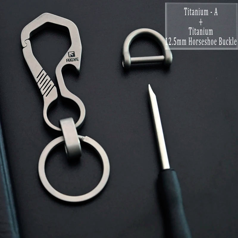 Titanium Luxury Keychain for Men - Ultra-Light Carabiner