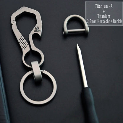 Titanium Luxury Keychain for Men - Ultra-Light Carabiner