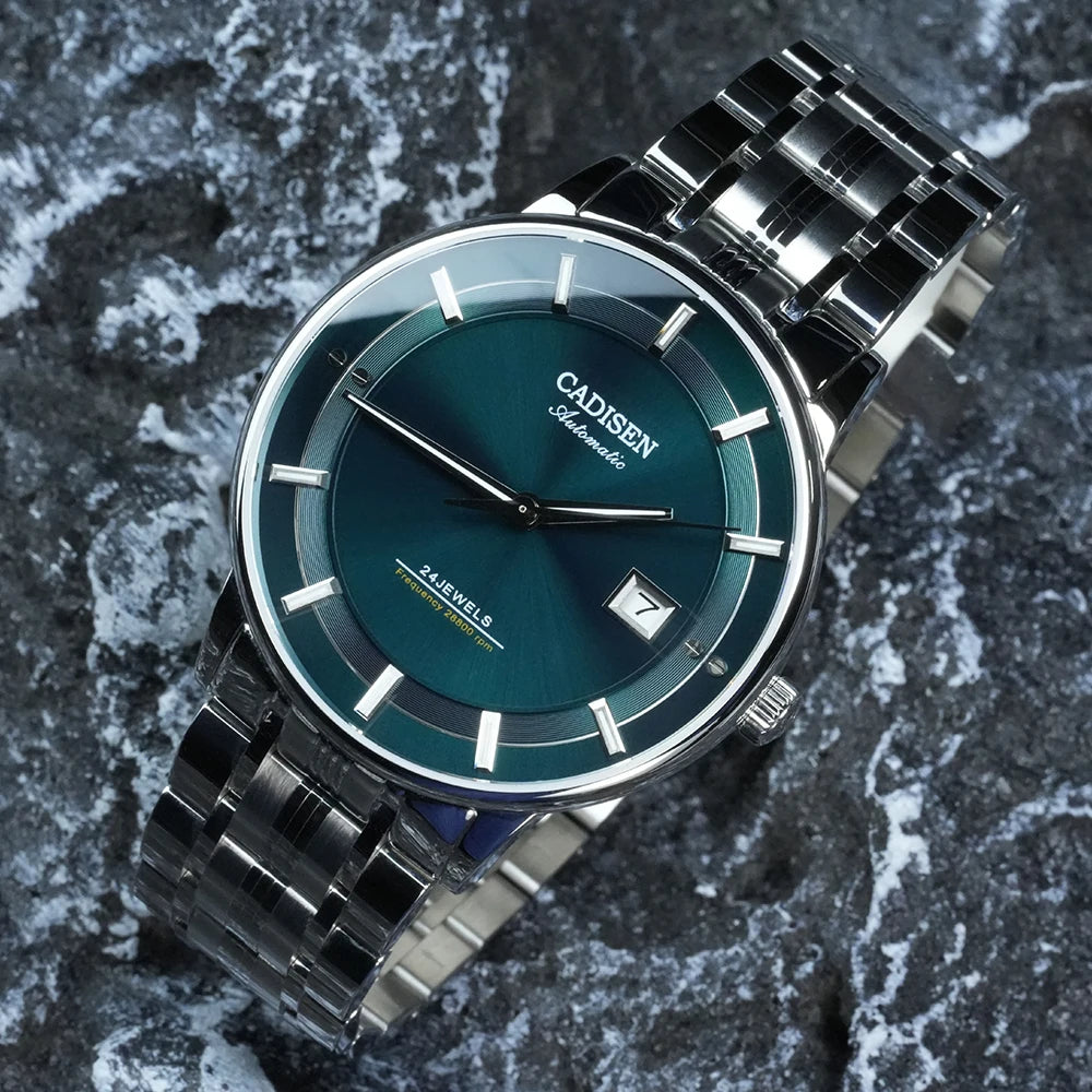 CADISEN 2026 Mechanical Wristwatches MIYOTA 9015 Automatic Ultra-thin Watch Sapphire Waterproof Business Watches Gift With Box