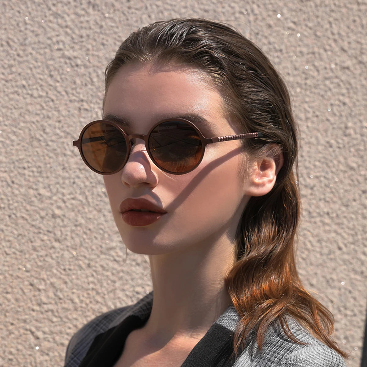 CATMONROE 1 PCS Brand Luxury Women sunglasses Pink Glasses case Round Polarized sunglasses Fashion Apparel Accessories Gift