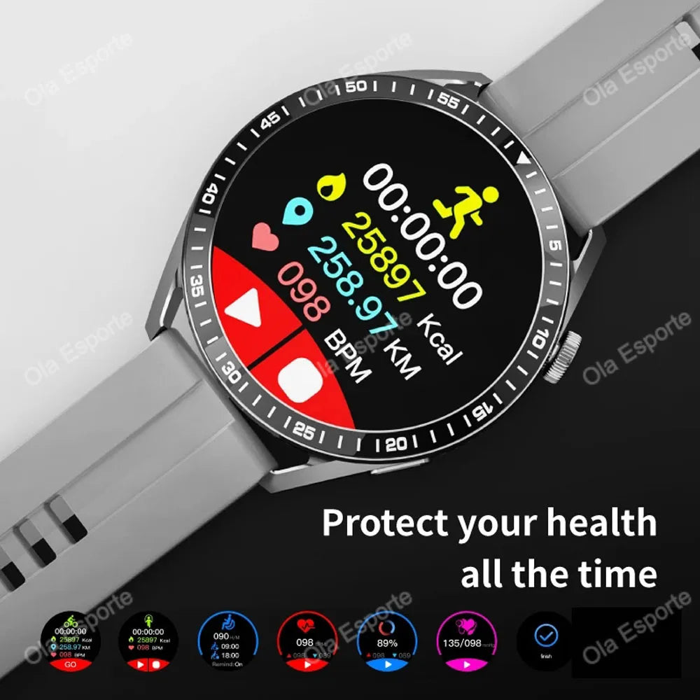 Smart Watch Men Watch 5 Pro AMOLED 360*360 HD Screen Bluetooth Call GPS NFC Heart Rate Monitor SmartWatches 2025 New for Android