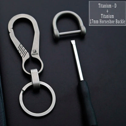Titanium Luxury Keychain for Men - Ultra-Light Carabiner
