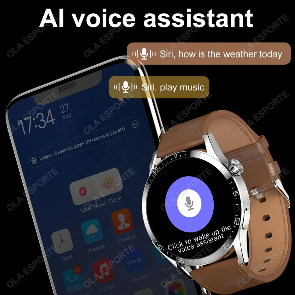 Smart Watch Men Watch 5 Pro AMOLED 360*360 HD Screen Bluetooth Call GPS NFC Heart Rate Monitor SmartWatches 2025 New for Android