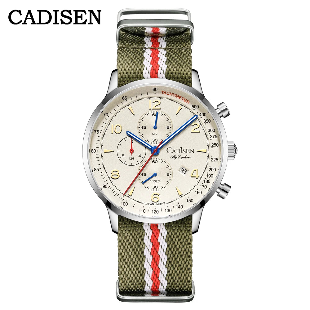CADISEN Chronograph Men's Quartz Watch - MIYOTA Movement