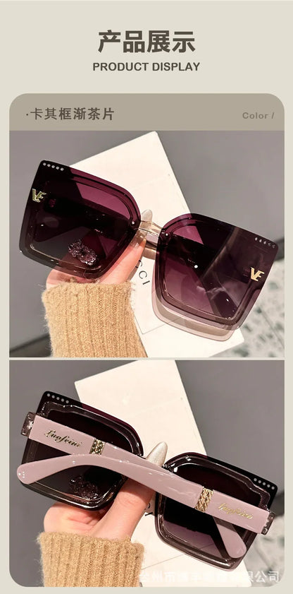 Oversized Polarized UV400 Square Sunglasses for Women