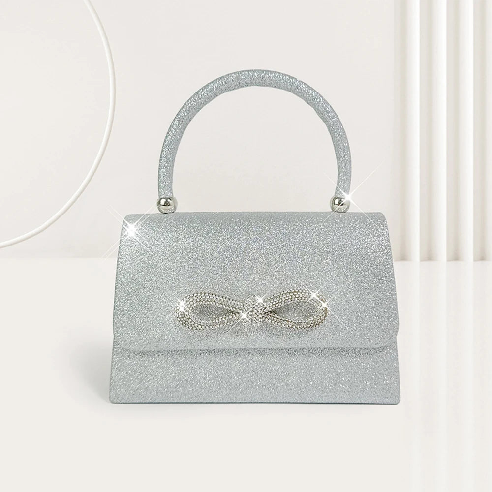 Glamorous Sequin Evening Clutch with Bowknot