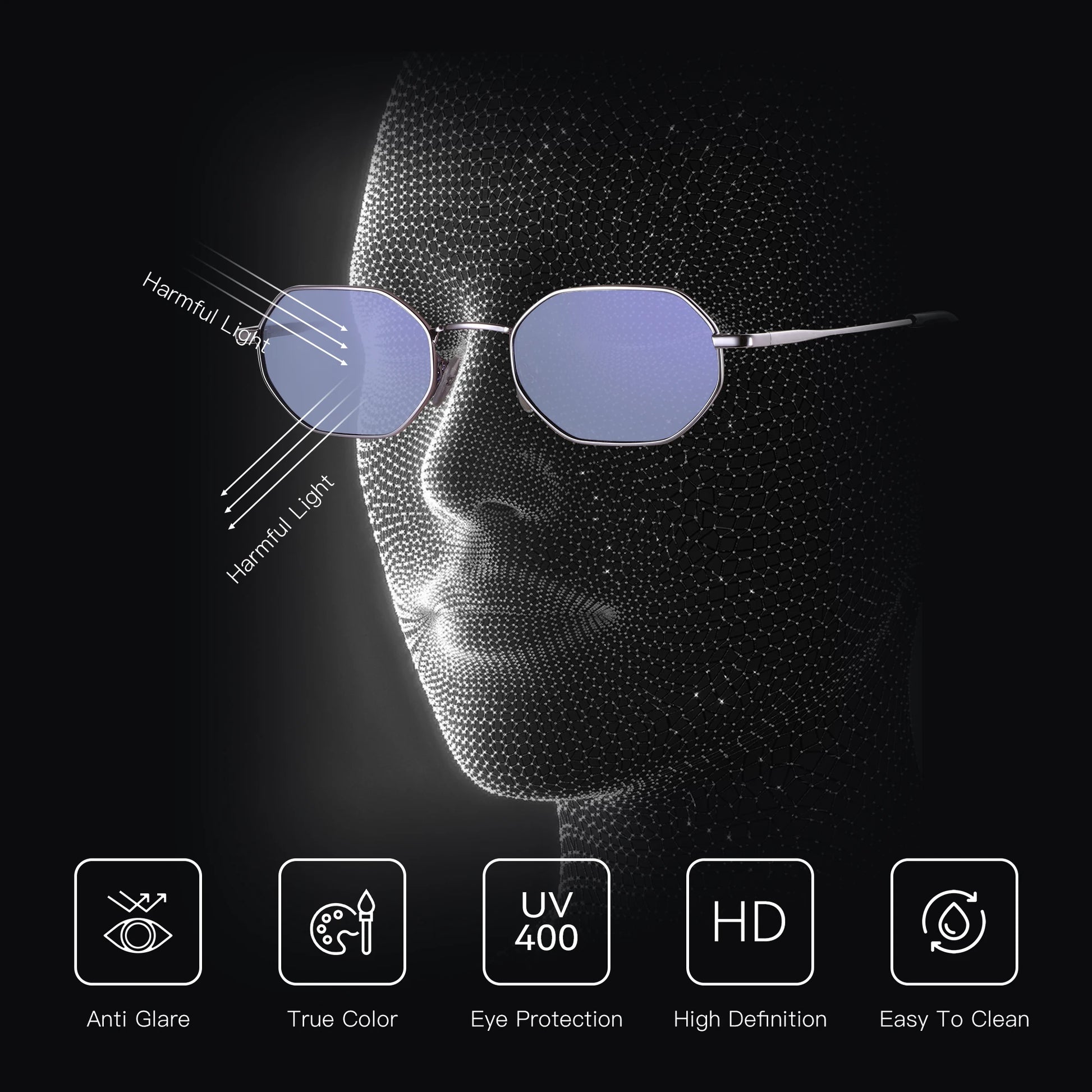 Zenottic 2025 pequeno polígono polarizado óculos de sol feminino metal uv400 óculos de sol masculino anti-reflexo uv400 óculos de condução