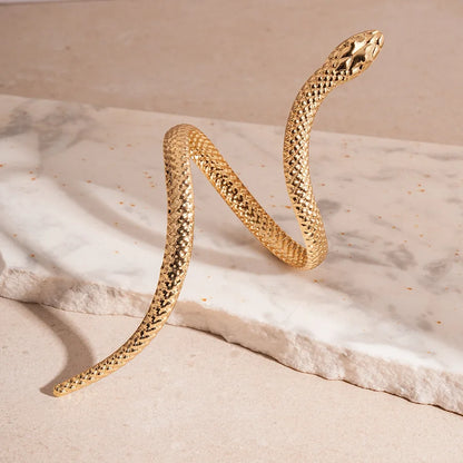 Exquisite Snake Cuff Bracelet & Ring Set for Women