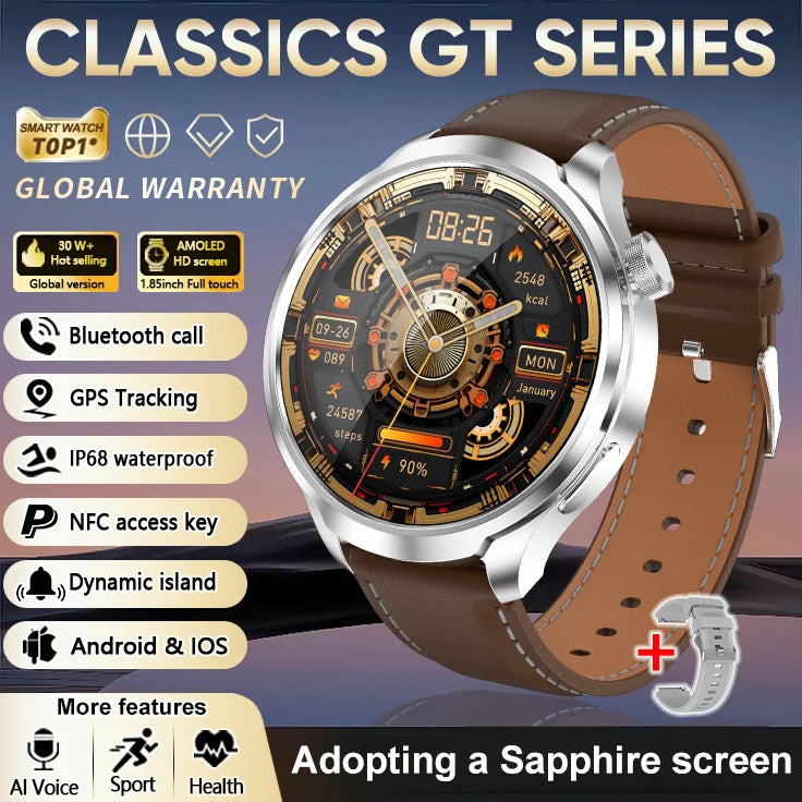 GT5 Pro Smart Watch - AMOLED Screen, NFC, IP68