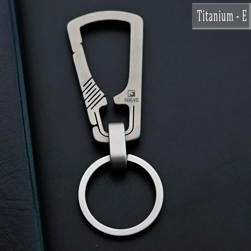 Titanium Luxury Keychain for Men - Ultra-Light Carabiner