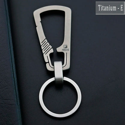 Titanium Luxury Keychain for Men - Ultra-Light Carabiner