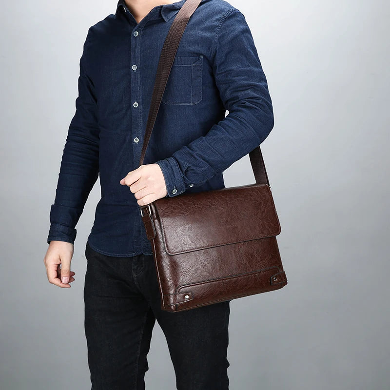 Bolsa de ombro, bolsa crossbody masculina, bolsa de negócios, grande capacidade, para viagens de negócios e trabalho
