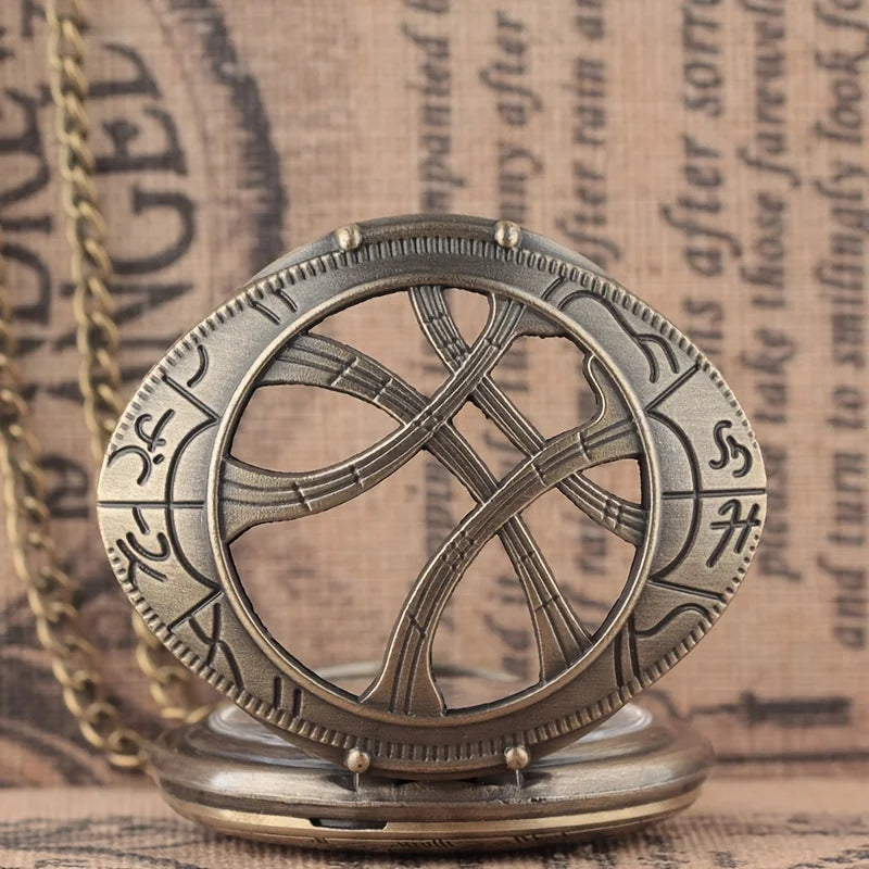 Doutor estranho retro ao redor da motocicleta olho relógio de bolso mágico olho matriz relógio estudante filme