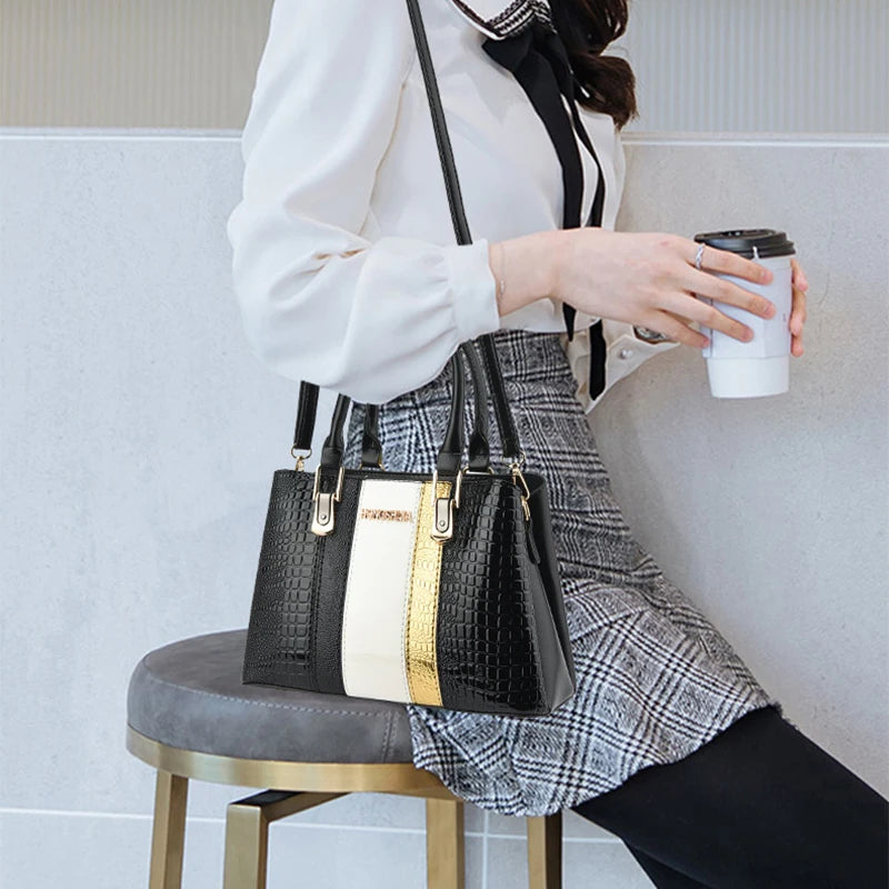 3 pçs/set bolsas de luxo carteira feminina moda crossbody saco grande capacidade tote para mães avós sacos embreagem